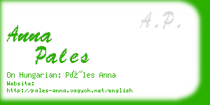 anna pales business card